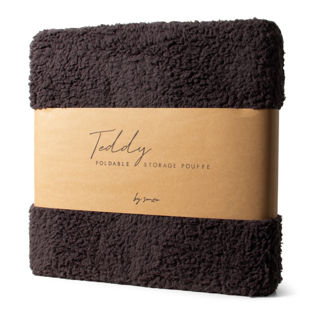 25067 SENZA Opvouwbare Teddy Poef Antraciet