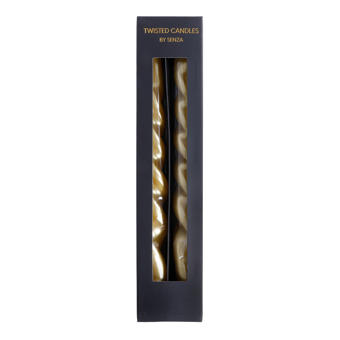 24772 SENZA Twisted Dinerkaarsen Goud /2
