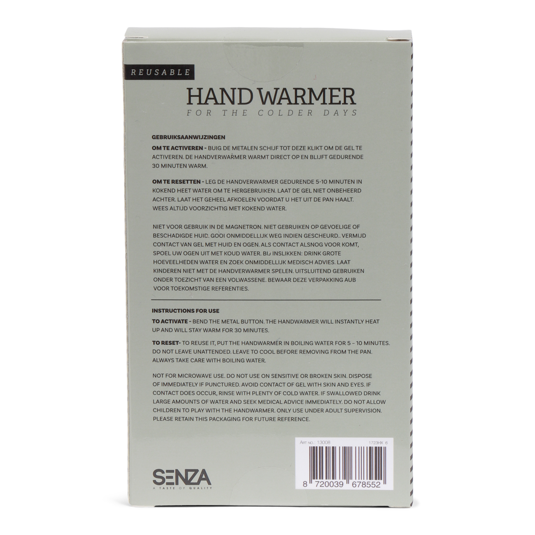 13008 SENZA Handwarmer Groen