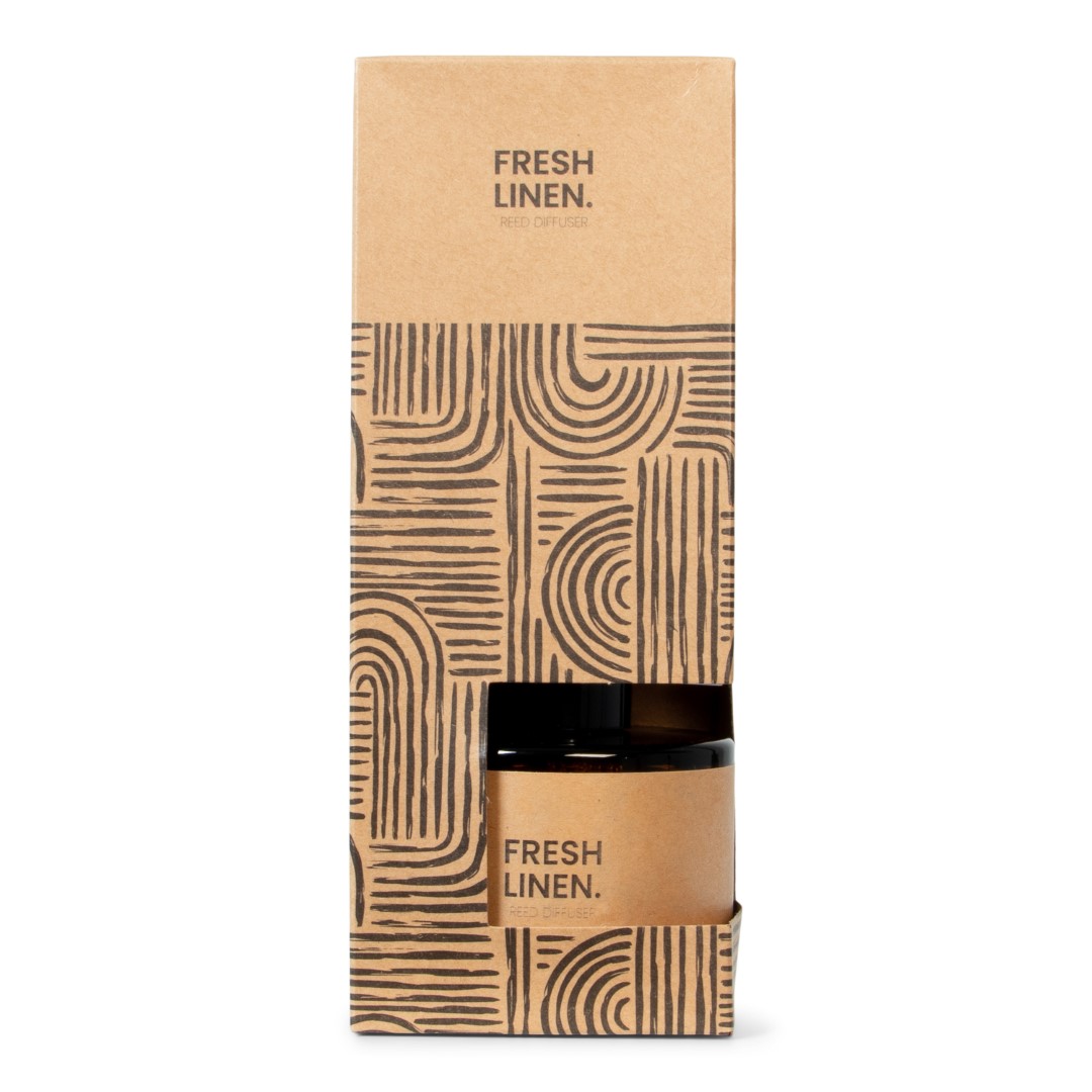 24843 SENZA Geurstokjes Fresh Linnen Bruin