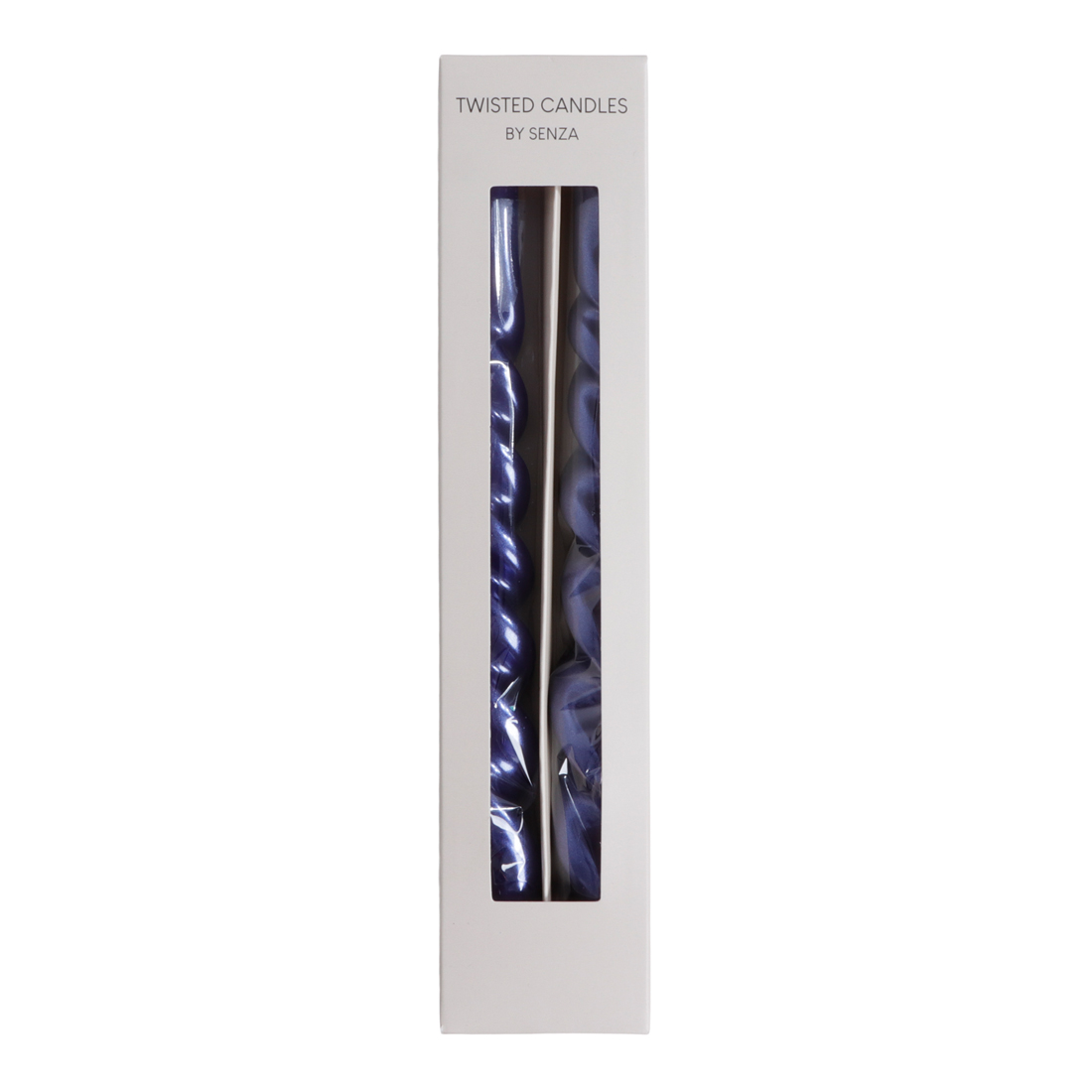 24786 SENZA Twisted Dinerkaarsen Blauw /2