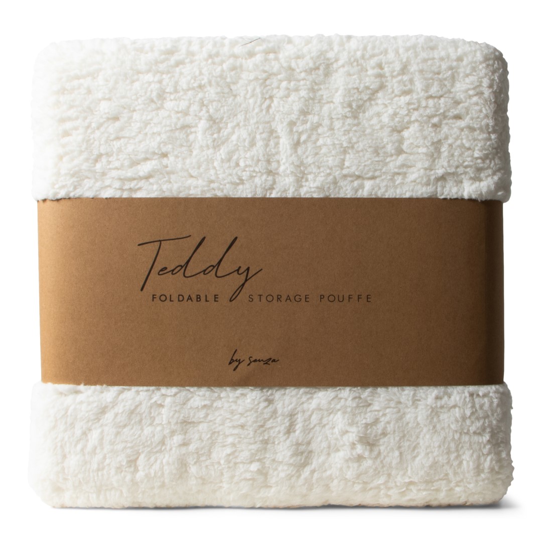 25066 SENZA Opvouwbare Teddy Poef Wit