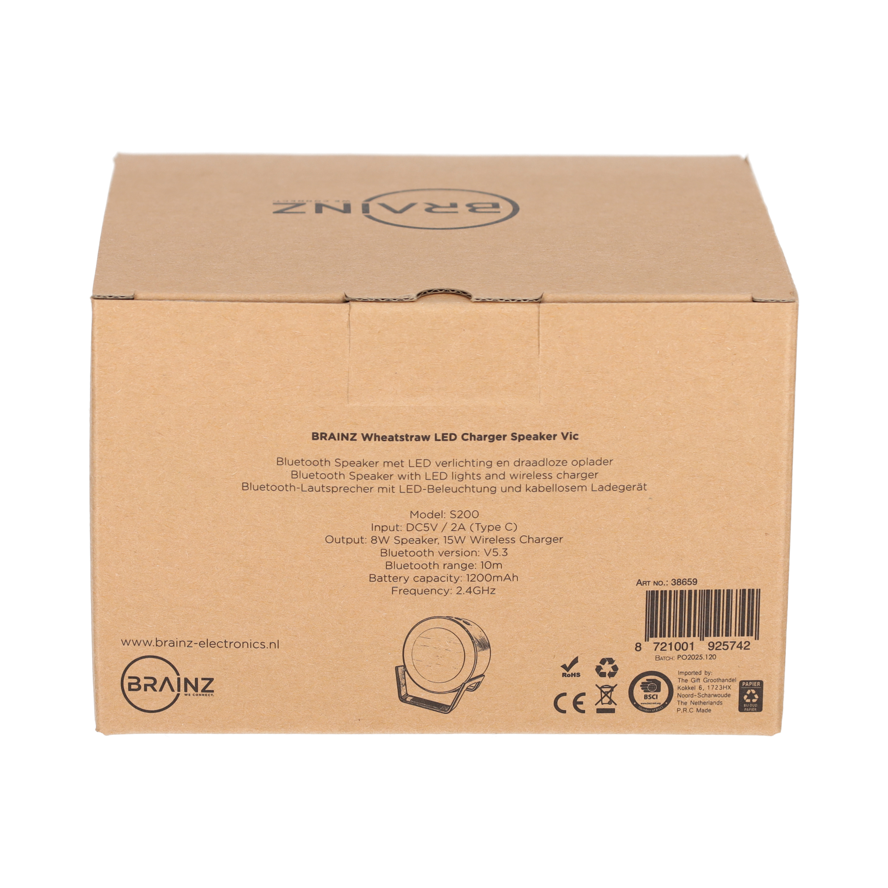 LED Charger Speaker Vic Wheatstraw Naturel (38659)